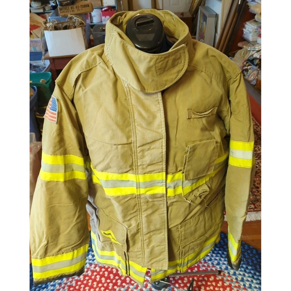Retired Firefighter Turnout JACKET FIRE COAT USED Size 46X32X36‎ Navy Europe
